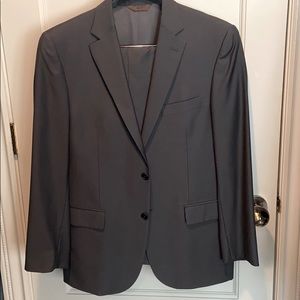 2 piece solid gray / grey suit